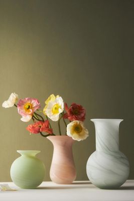 Marbled Glass Vase
