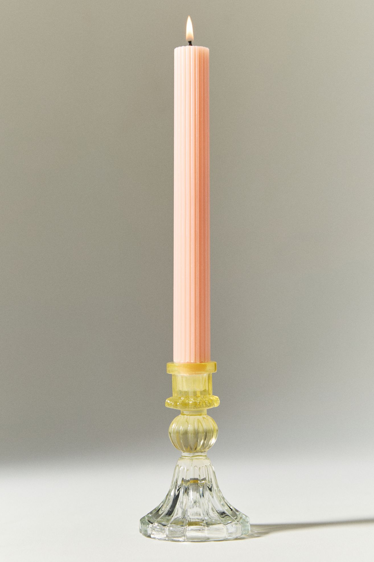 Ombre Glass Candle Holder - Yellow - Small, Assorted