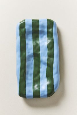 Maya Eline Leroy Striped Ceramic Trinket Dish