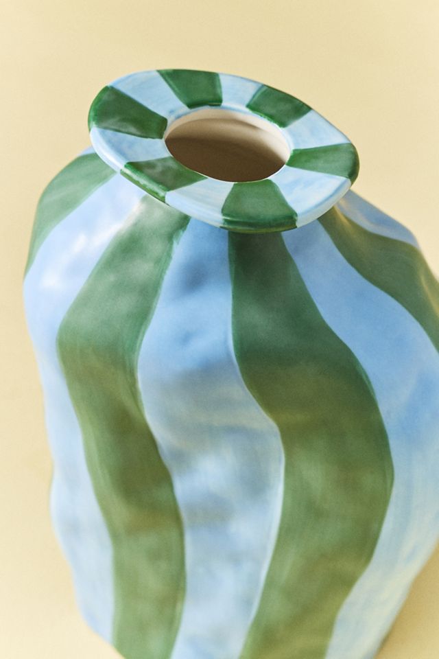Maya Eline Leroy Striped Ceramic Vase #3