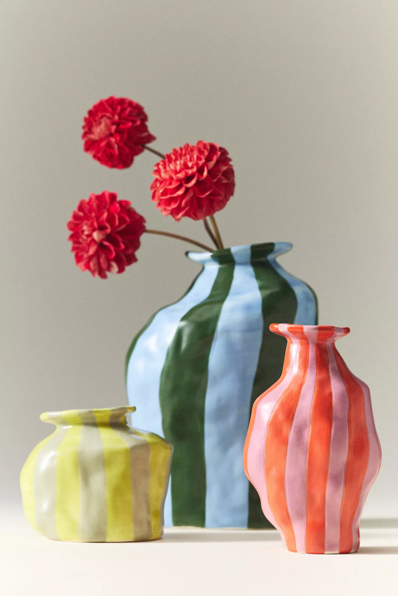 Maya Eline Leroy Striped Ceramic Vase - thumbnail 6
