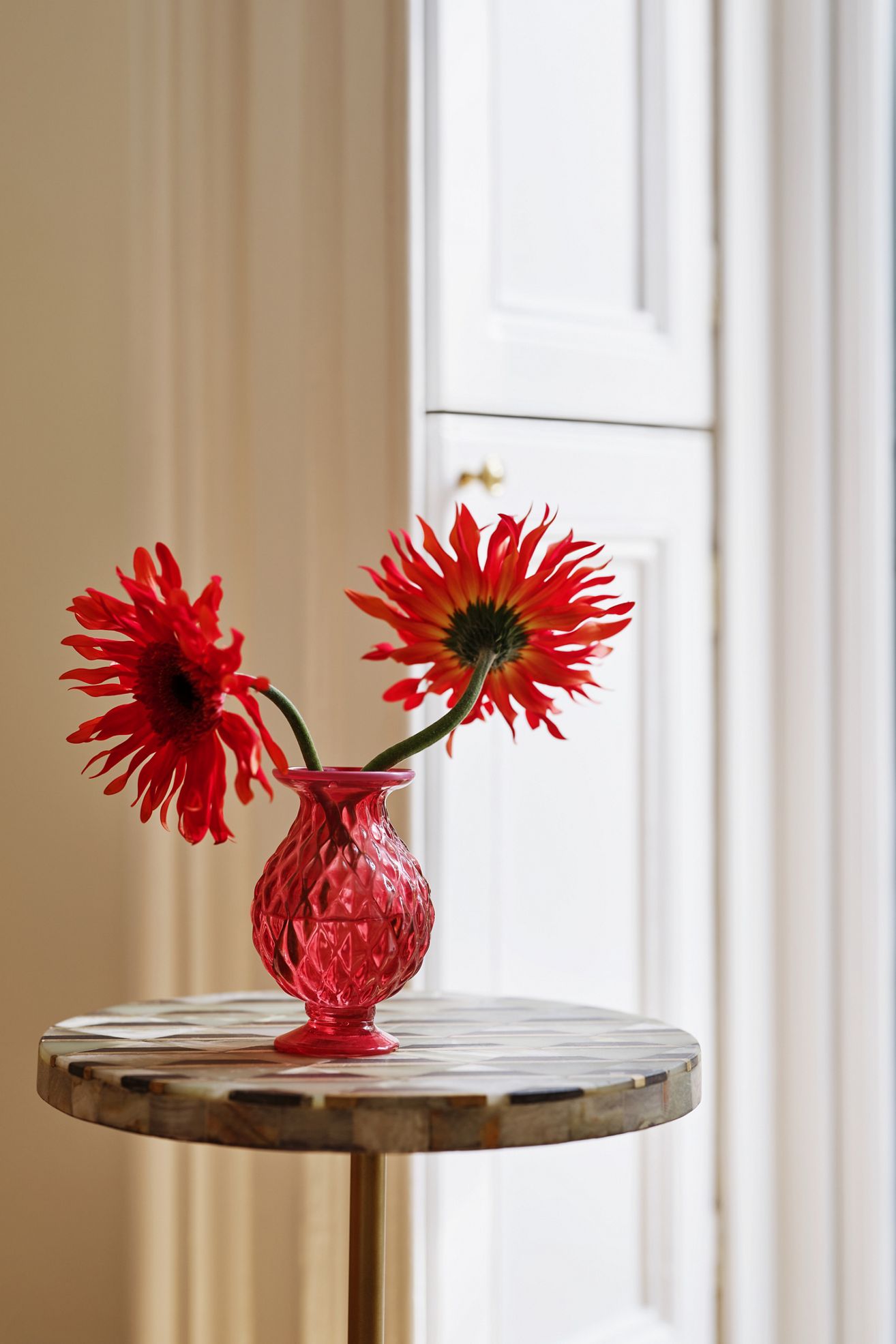 Maeve Glass Bud Vase - Red, M
