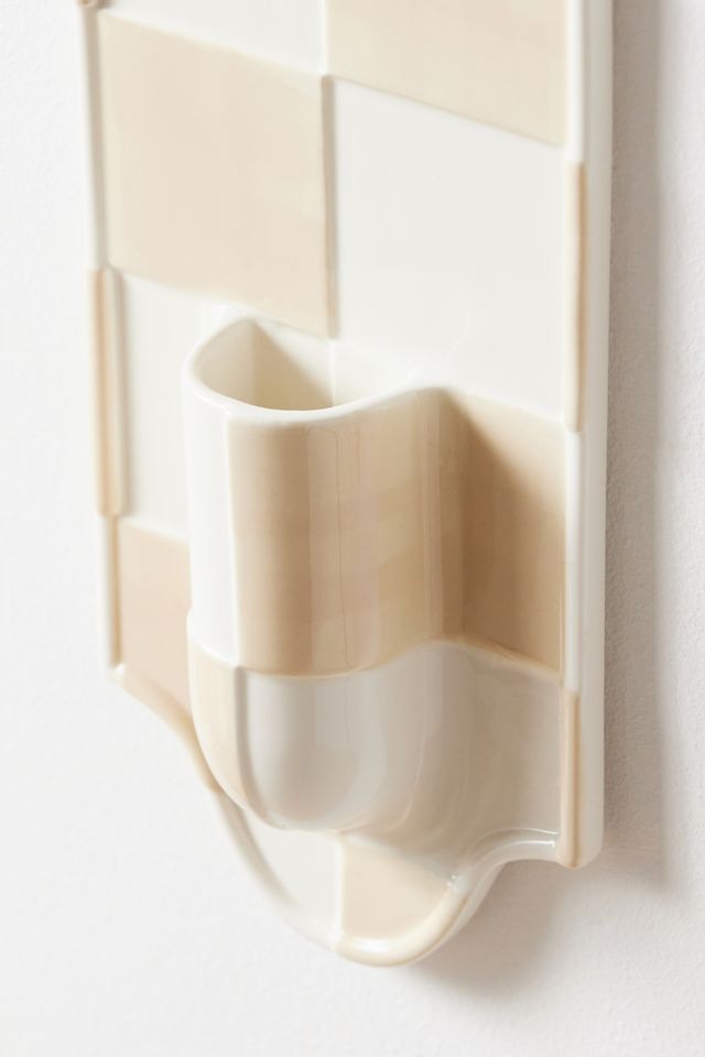 Mari Stoneware Wall Vase #3