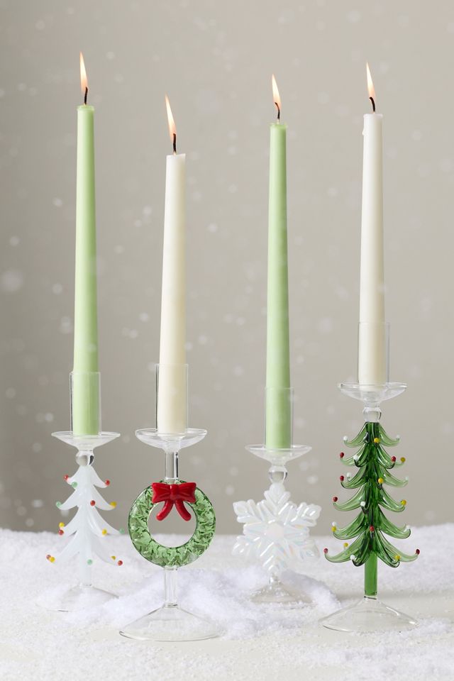 Yuletide Glass Candle Holder #1
