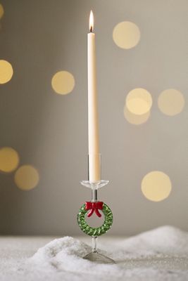 Yuletide Glass Candle Holder