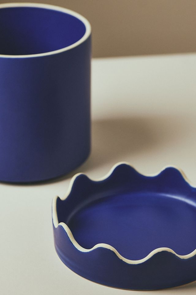 Pissaro Scalloped Ceramic Pot #3