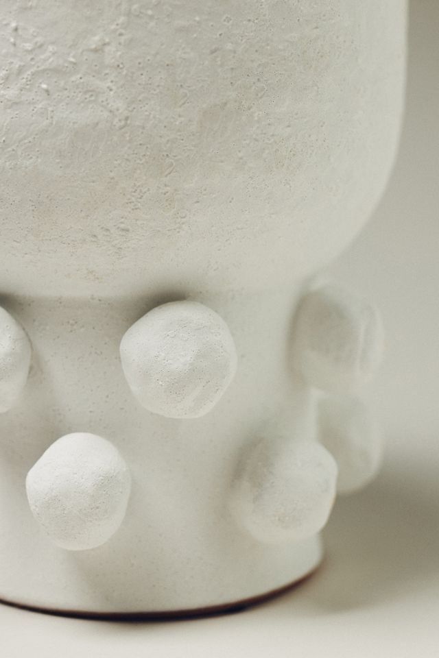 White Spheres Textured Ceramic Planter  #2