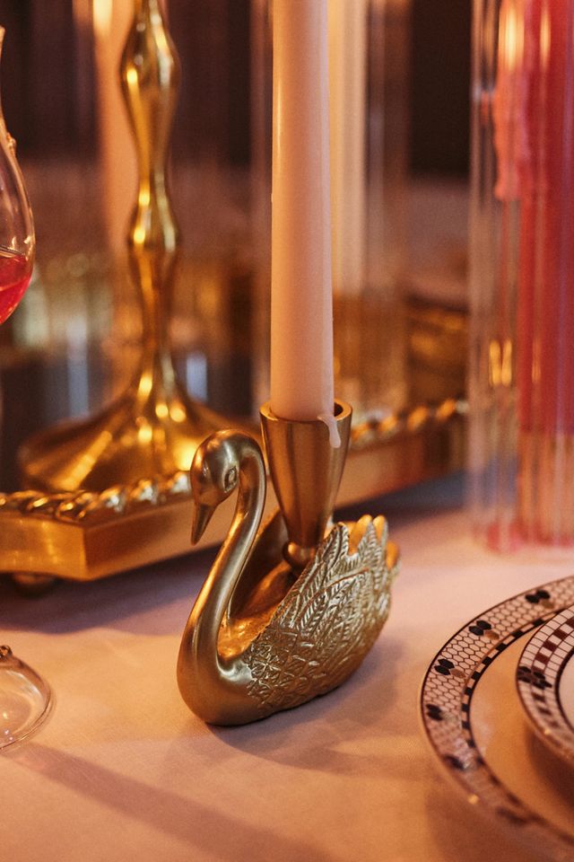 Camille Gilded Metal Candle Holder #10
