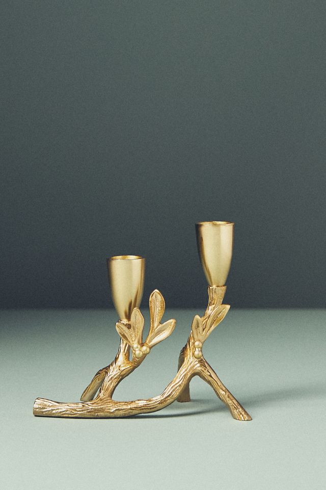 Camille Gilded Metal Candle Holder #2