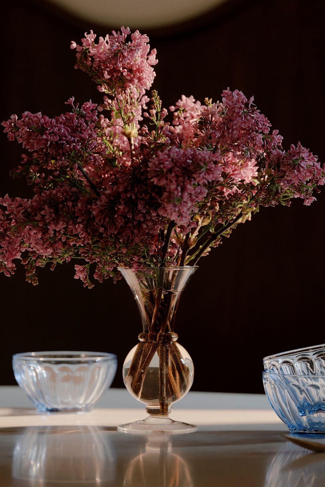 Claire Clear Glass Bud Vase - Multi, L