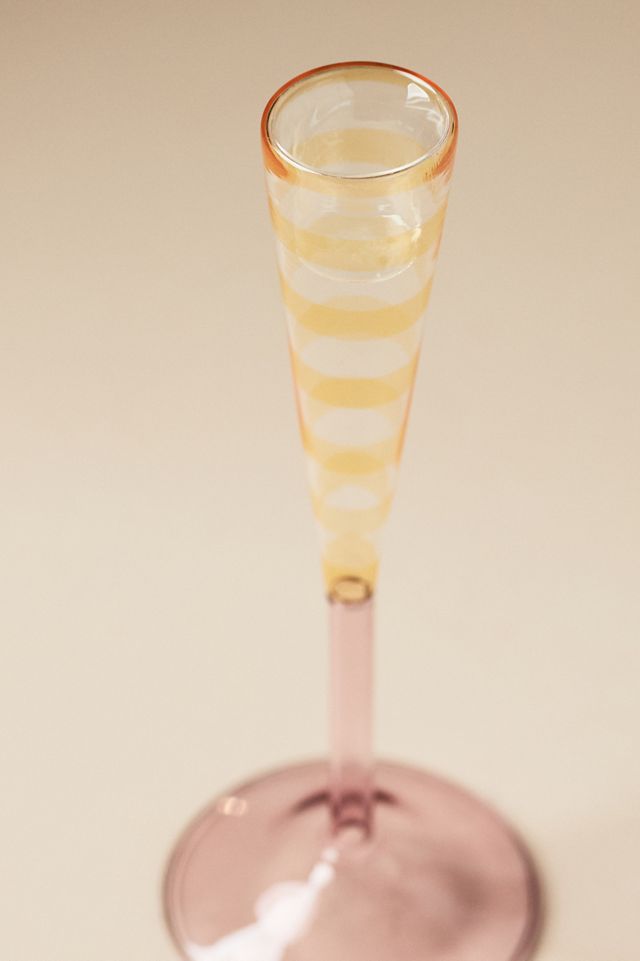 Eleanor Striped Glass Candle Holder #2