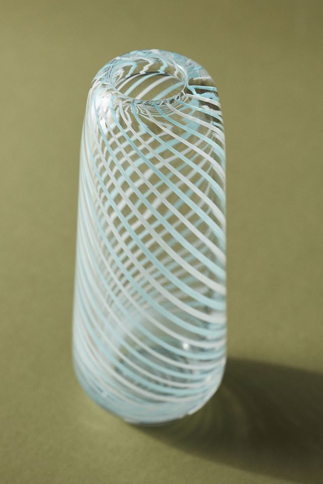 Blue Swirl Glass Vase #2