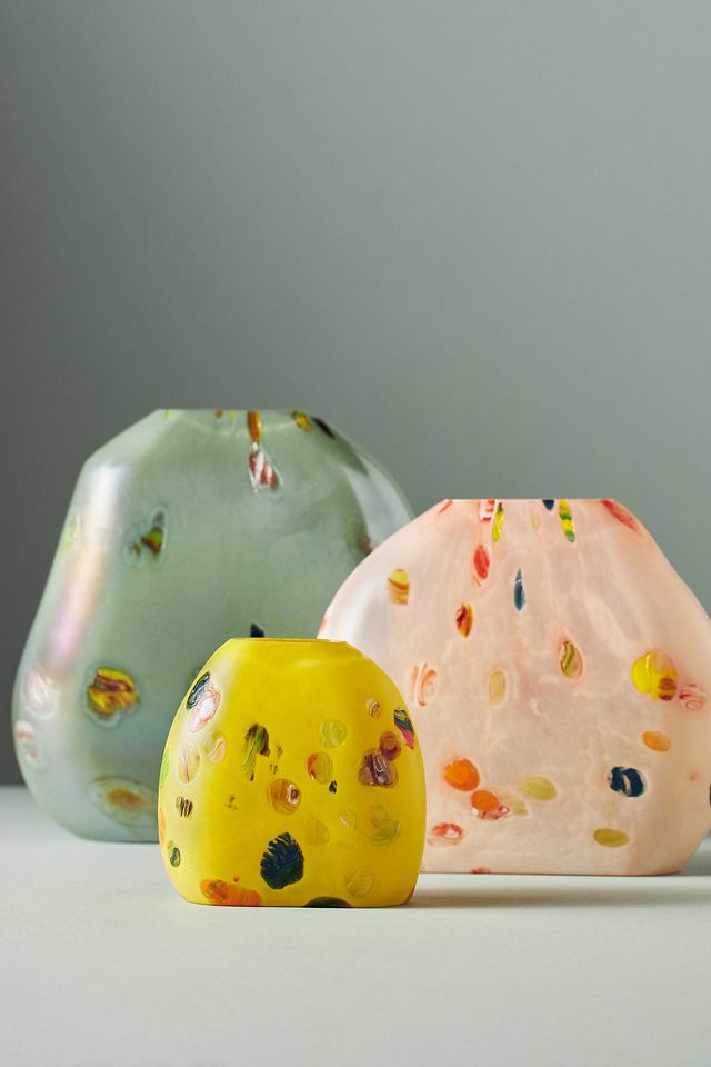 Handmade Speckled Art Glass Vase #2