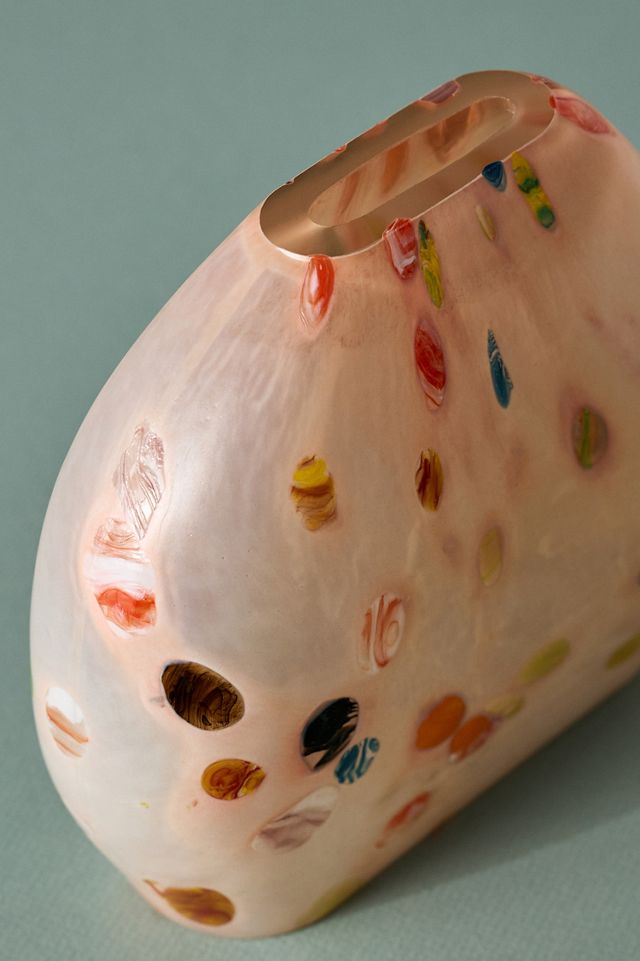 Handmade Speckled Art Glass Vase #1