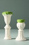 Topiary Figural Stoneware Taper Candle Holder