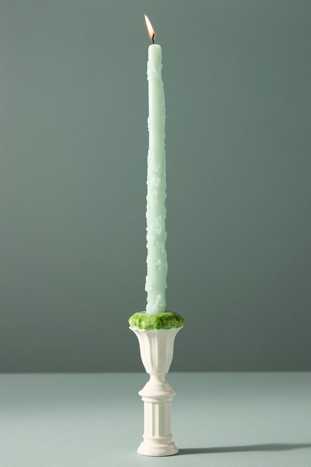 Topiary Figural Stoneware Taper Candle Holder #1