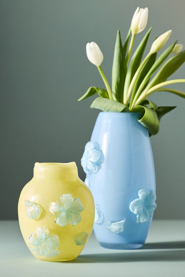 Nora Handmade Floral Glass Vase #1