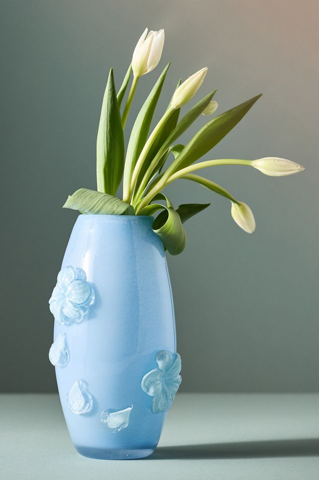 Nora Handmade Floral Glass Vase #2
