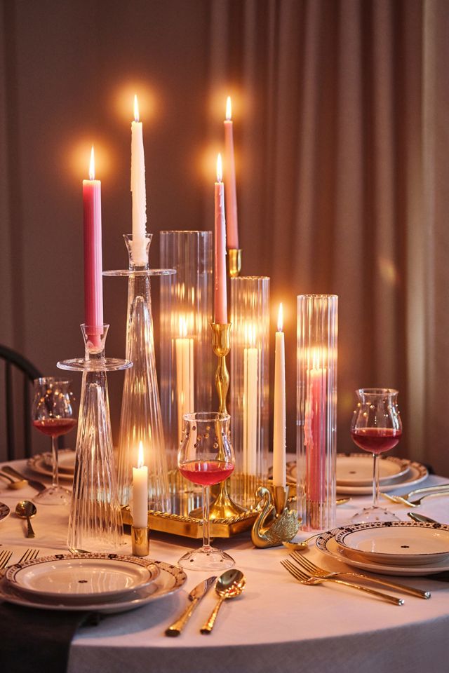 Ribbed Glass Chimney Candle Shade #5