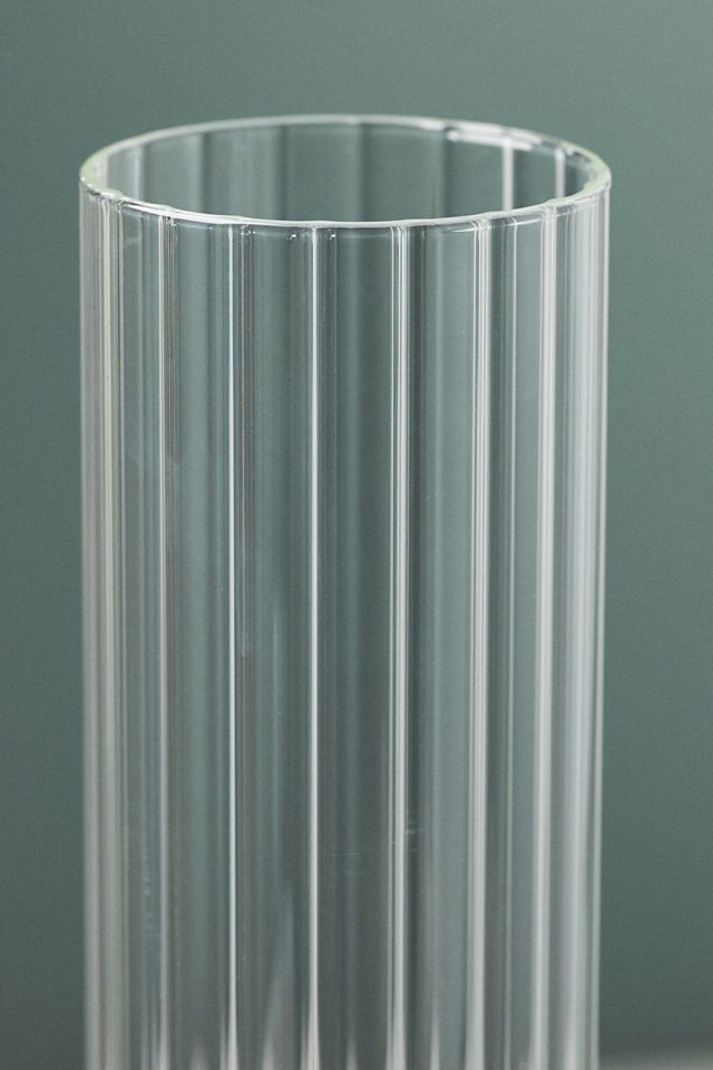 Ribbed Glass Chimney Candle Shade #4