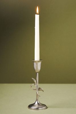 Hera Silver Metal Candleholder
