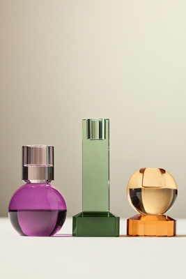 Modern Cut Glass Candle Holders | Anthropologie