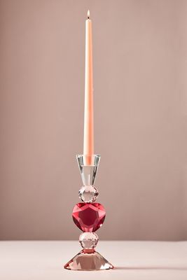 Heart Cut Glass Candle Holder