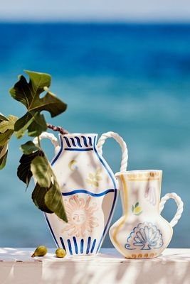 Dimitria Braided Handle Stoneware Vase