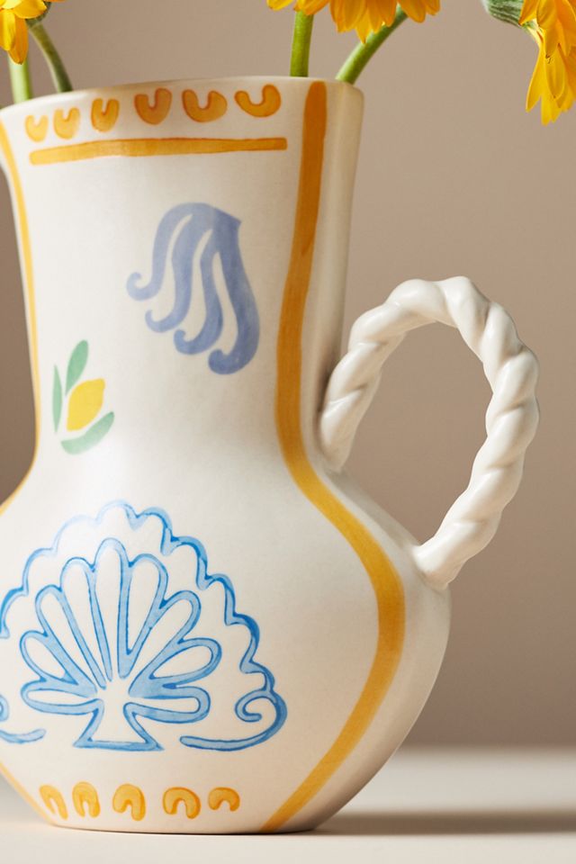 Dimitria Braided Handle Stoneware Vase #2