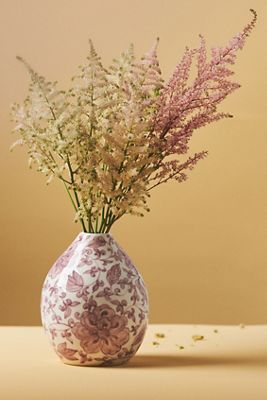 Elle Handpainted Chinoiserie Floral Ceramic Vase