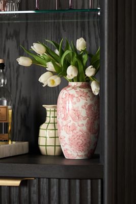 Elle Handpainted Chinoiserie Floral Ceramic Vase