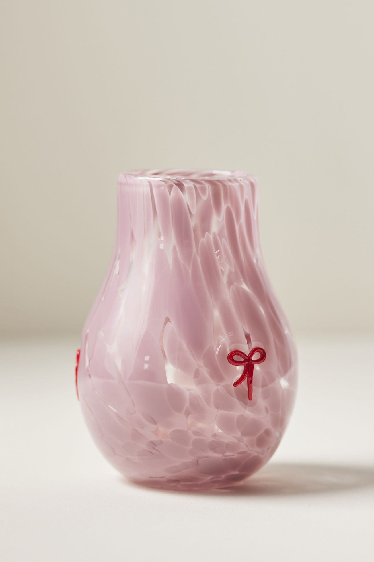 Bow Icon Confetti Glass Vase - Bow, Standard, Assorted