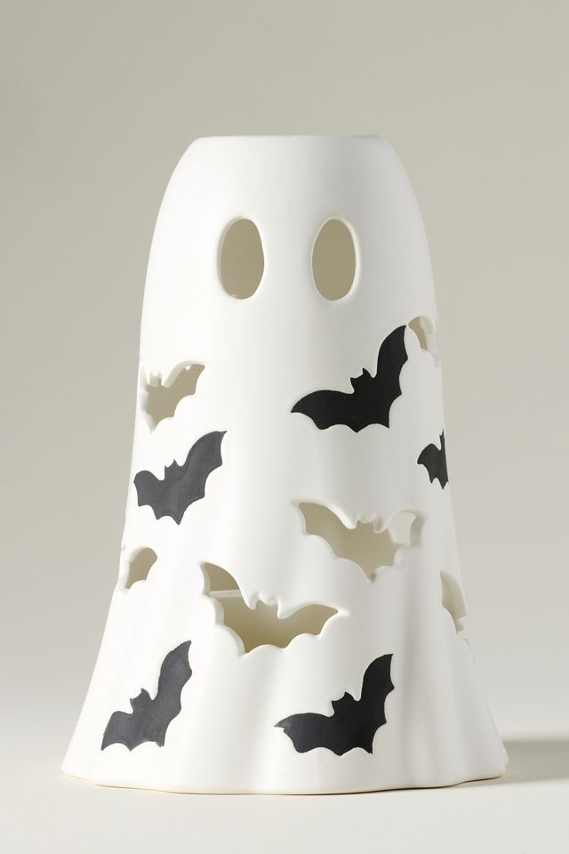 Ghost Ceramic Hurricane Candle Holder #8