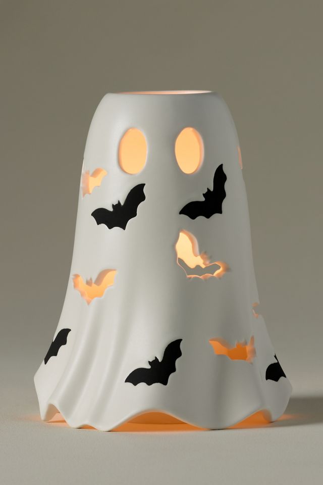 Ghost Ceramic Hurricane Candle Holder #6