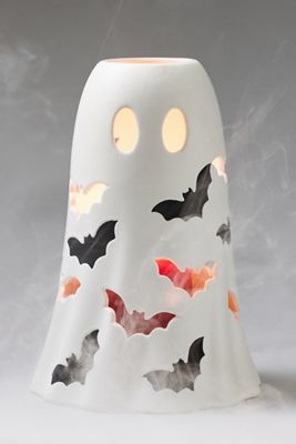 Bougeoir ouragan en céramique fantôme