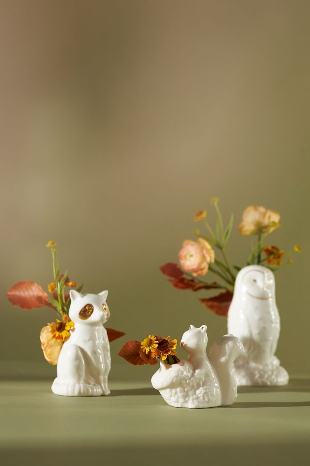Winter White Creature Bud Vase #3