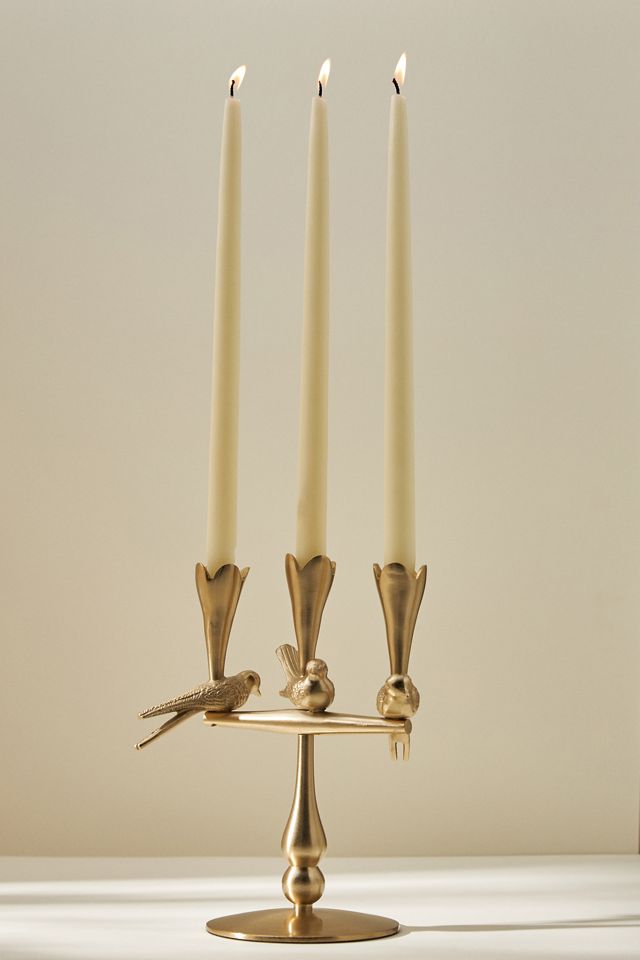 Brass Candle Holder with Handle – Sparrow and Fox