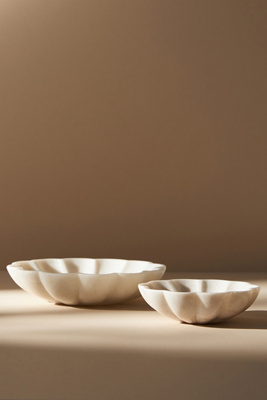 Marble Flower Decorative Bowl - Medium