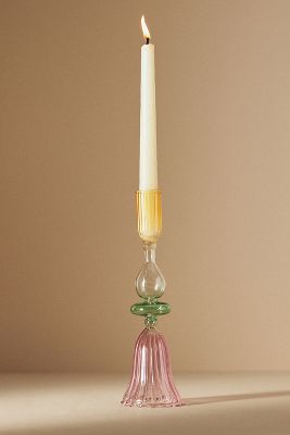 Anthropologie Claudia Candle Holder In Pink
