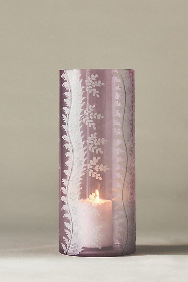 Anthropologie Cassia Hurricane Candle Holder In Pink