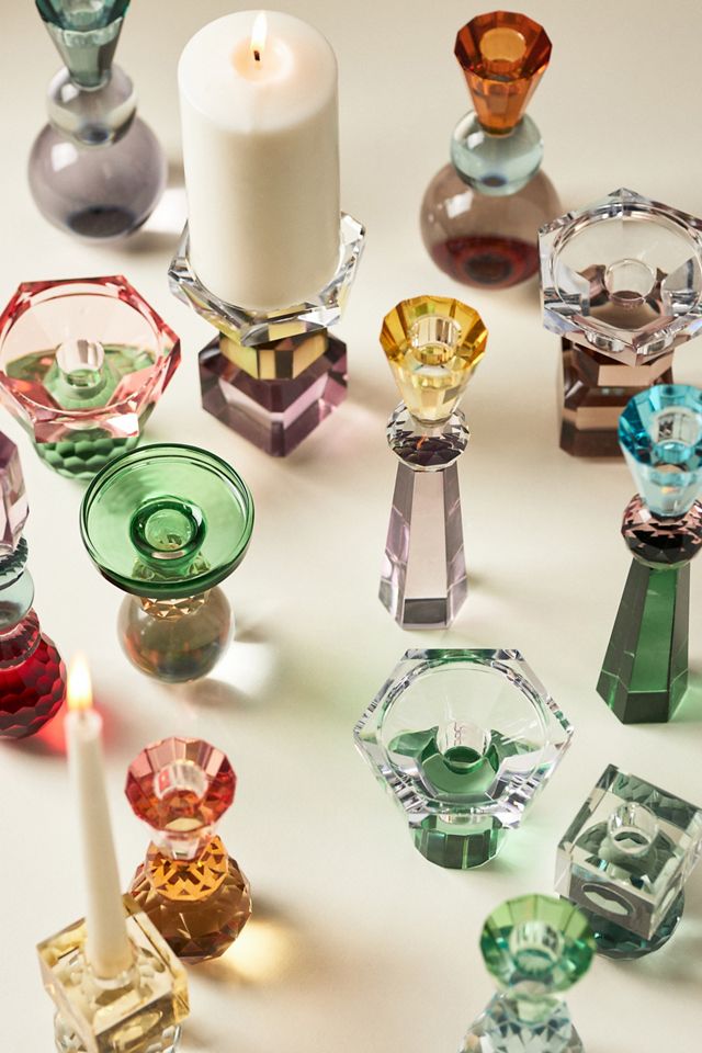 Cut Glass Candle Holder #2