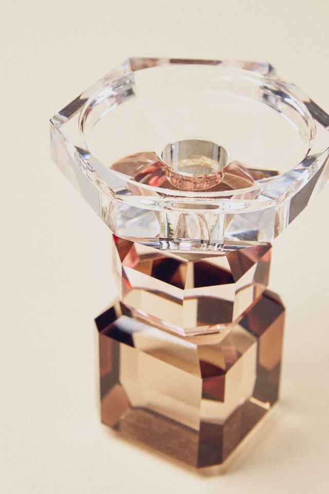 Cut Glass Candle Holder #1