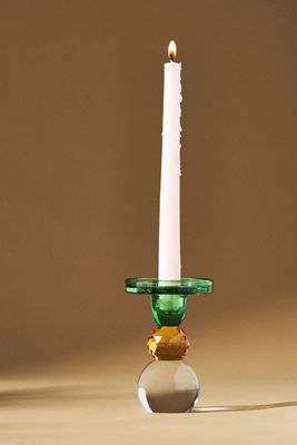 Cut Glass Candle Holder