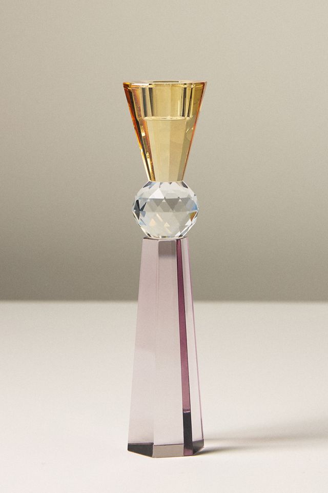 Cut Glass Candle Holder #2