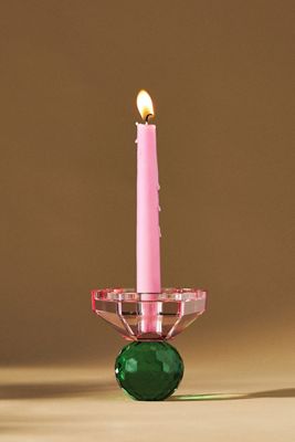 Cut Glass Candle Holder
