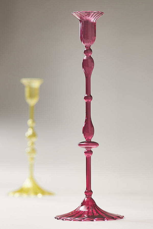 Talia Glass Taper Candle Holder