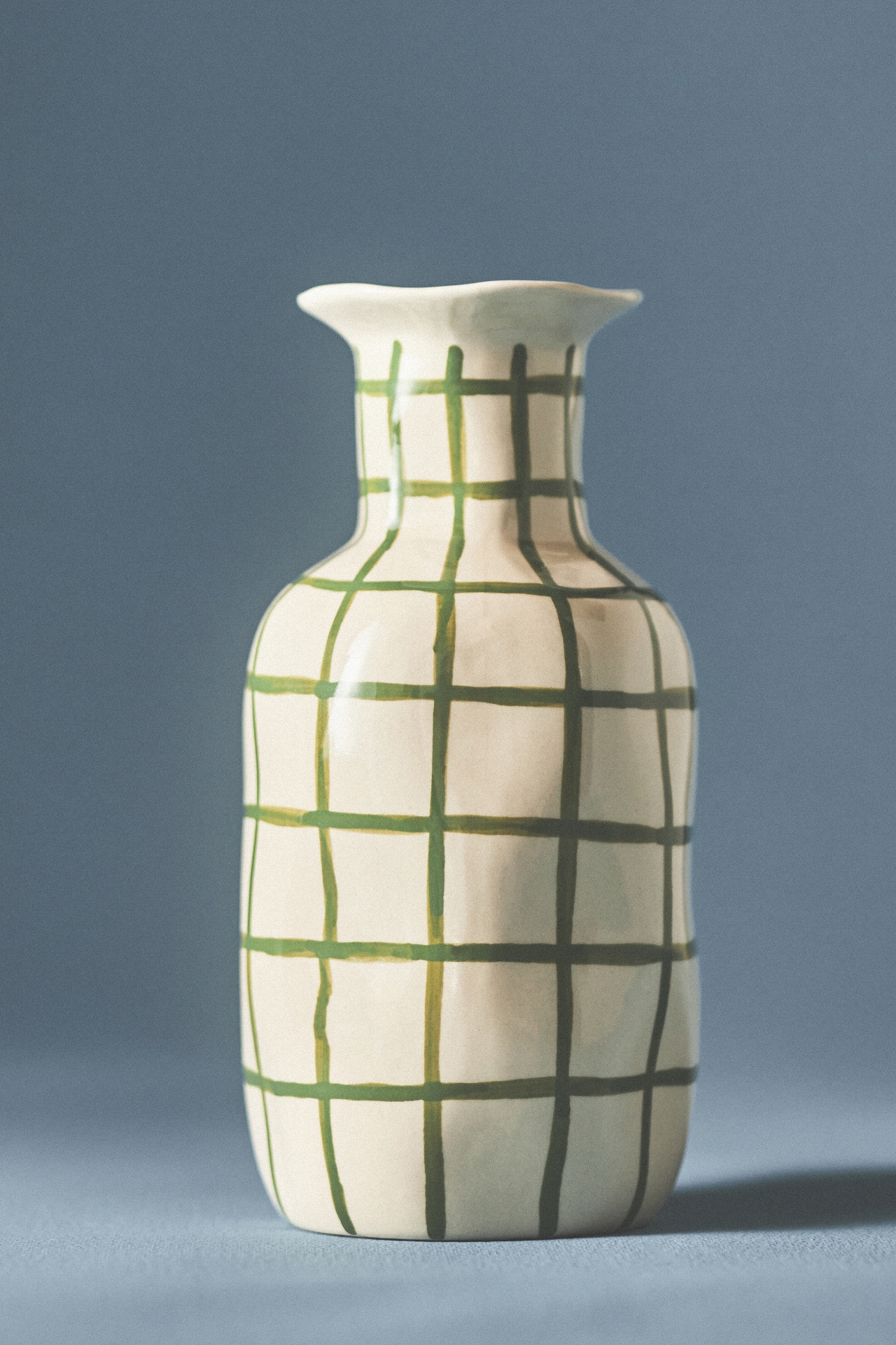 Green Checkered Vase