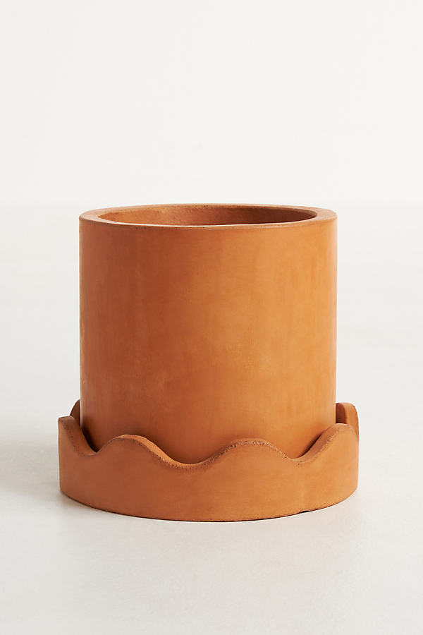 Shop Anthropologie Scalloped Terracotta Pot