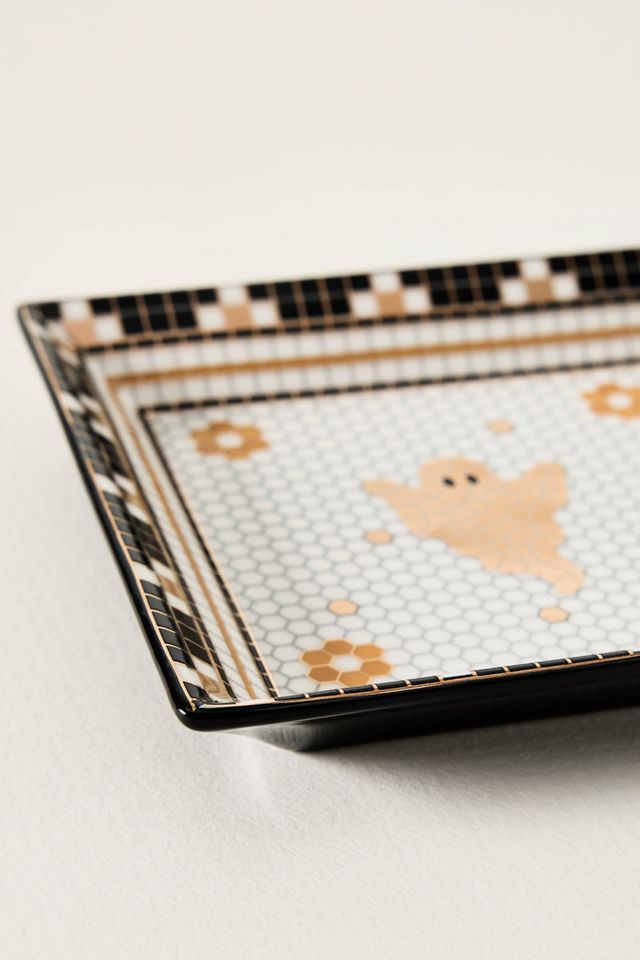 Bistro Tile 24k Gold Accent Halloween Vanity Tray #2