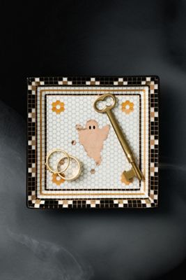 Bistro Tile 24k Gold Accent Halloween Vanity Tray